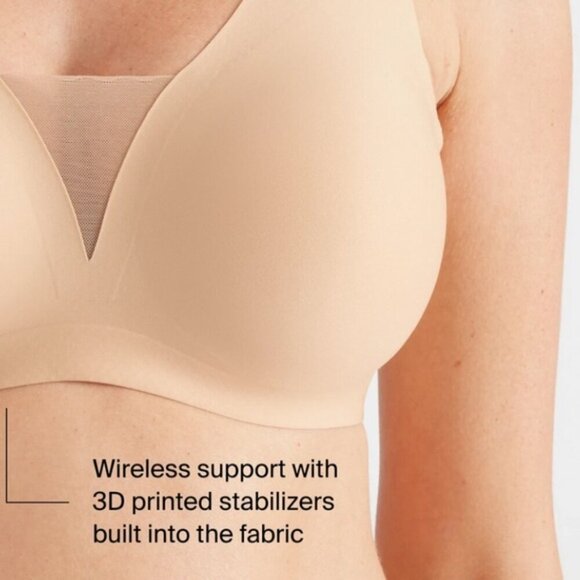 Knix Shadow Mesh Revolution Bra L++ Warm Sand NWOT - Picture 3 of 12